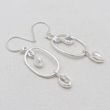 925 Silver Herkimer Quartz Earrings