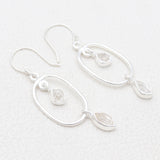 925 Silver Herkimer Quartz Earrings