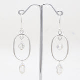 925 Silver Herkimer Quartz Earrings