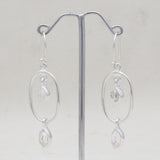 925 Silver Herkimer Quartz Earrings