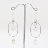 925 Silver Herkimer Quartz Earrings