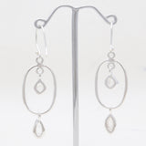 925 Silver Herkimer Quartz Earrings