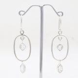 925 Silver Herkimer Quartz Earrings