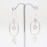 925 Silver Herkimer Quartz Earrings