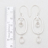 925 Silver Herkimer Quartz Earrings
