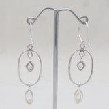 925 Silver Herkimer Quartz Earrings