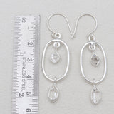 925 Silver Herkimer Quartz Earrings