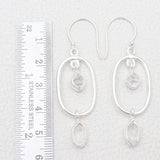 925 Silver Herkimer Quartz Earrings