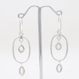 925 Silver Herkimer Quartz Earrings