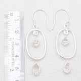 925 Silver Herkimer Quartz Earrings