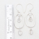 925 Silver Herkimer Quartz Earrings