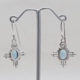 925 Sterling Silver Blue Topaz Earrings