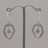 925 Starling Silver Garnet Earring