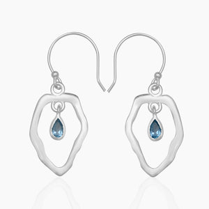 925 Sterling Silver Garnet Earrings