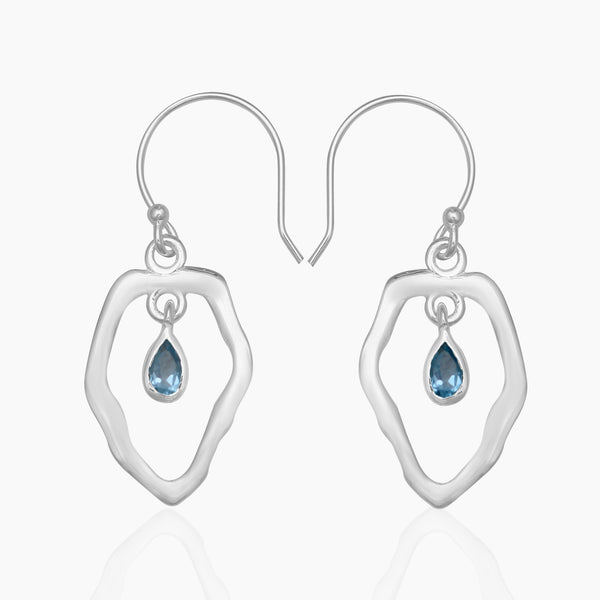 925 Sterling Silver Garnet Earrings