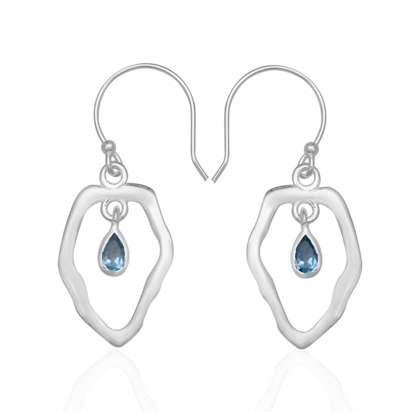 925 Sterling Silver Garnet Earrings