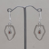 925 Starling Silver Garnet Earring