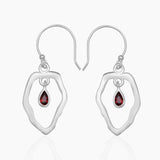 925 Sterling Silver Garnet Earrings