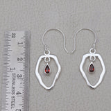 925 Starling Silver Garnet Earring