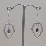 925 Starling Silver Garnet Earring