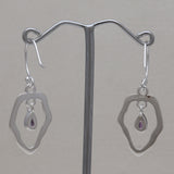 925 Starling Silver Garnet Earring