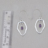 925 Starling Silver Garnet Earring