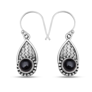 925 Sterling Silver Black Onyx Earrings