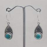 Mexican Turquoise Silver Earrings