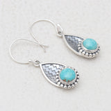Mexican Turquoise Silver Earrings