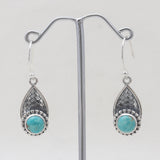 Mexican Turquoise Silver Earrings