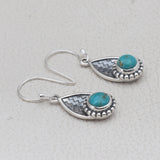 Mexican Turquoise Silver Earrings