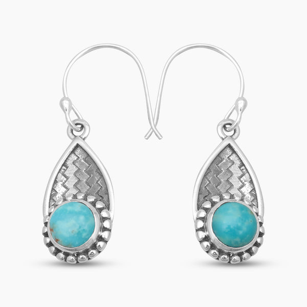 Mexican Turquoise Silver Earrings