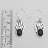 Black Onyx Silver Earrings