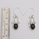 Black Onyx Silver Earring