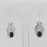 Black Onyx Silver Earrings
