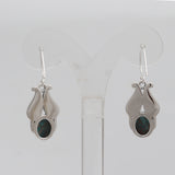 Black Onyx Silver Earring