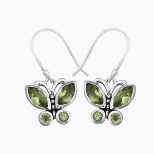 925 Sterling Silver Peridot Earrings