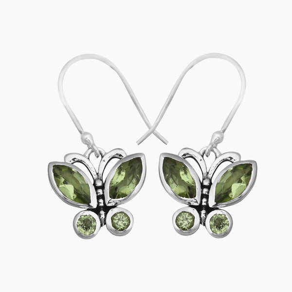 925 Sterling Silver Peridot Earrings