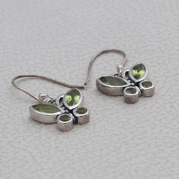 925 Sterling Silver Peridot Earrings