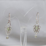 Natural Peridot Silver Earrings