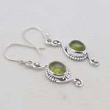 Natural Amethyst Silver Earrings