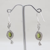 Natural Amethyst Silver Earrings
