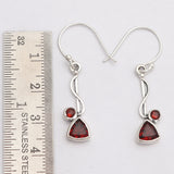 925 Silver Garnet Earring