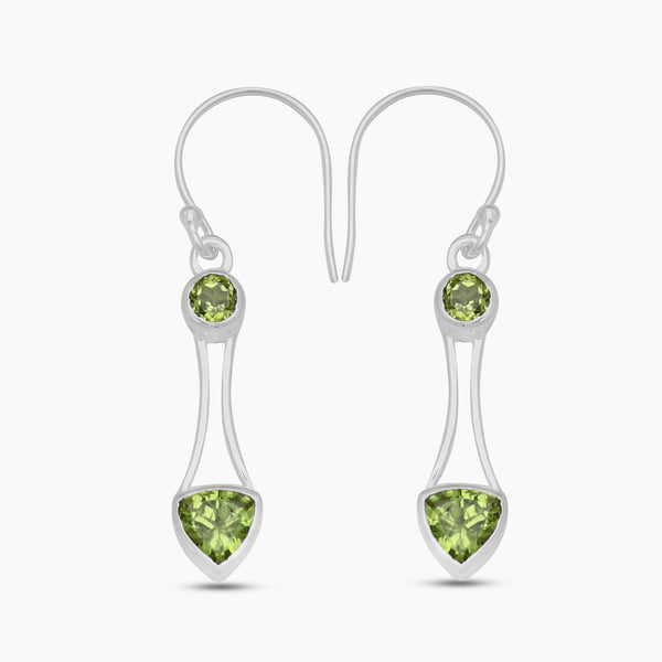 925 Sterling Silver Peridot Earrings