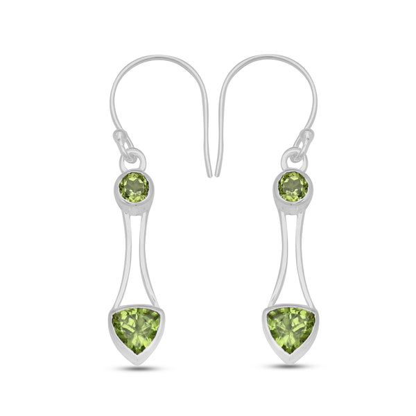 925 Sterling Silver Peridot Earrings