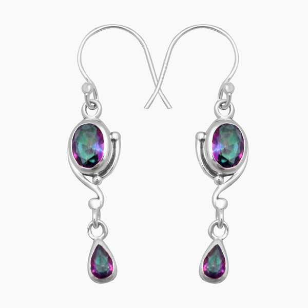 Mystic Quartz Silver Earrings
