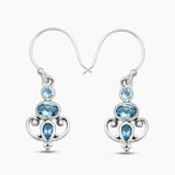 925 Sterling Silver Garnet Earrings