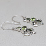 925 Starling Silver Garnet Earring