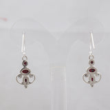 925 Starling Silver Garnet Earring