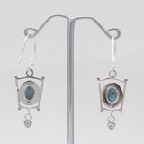 925 Sterling Silver Larimar Designer Earrings